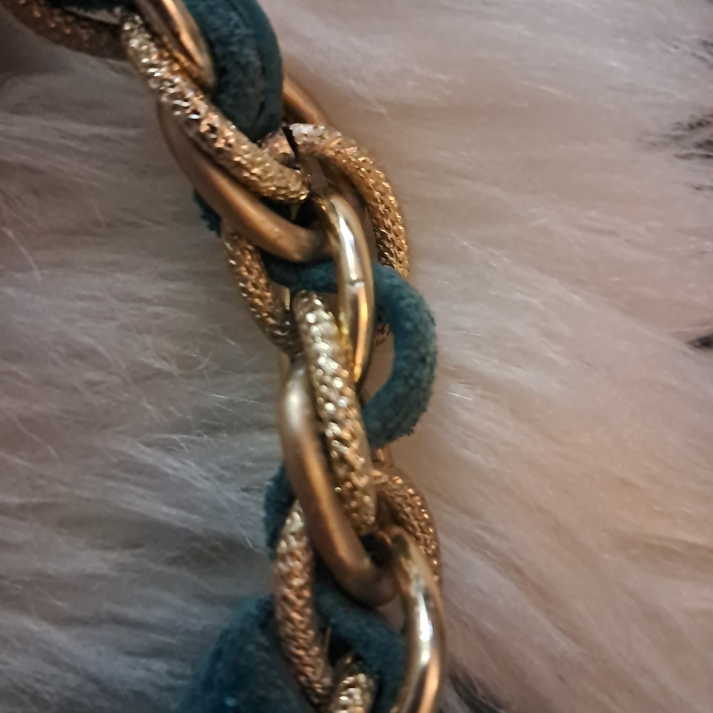 Elliott Lucca Teal Snake Print Shoulder Bag - Picture 7 of 7